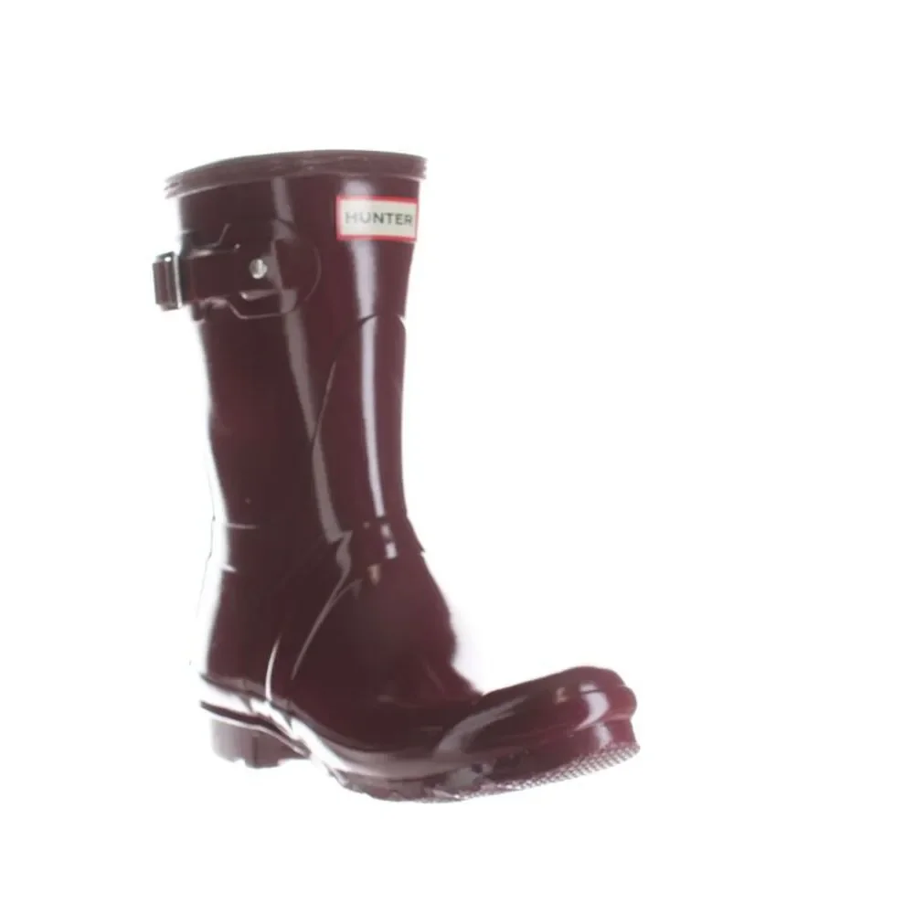 Hunter Womens W Org Short Red Rainboots Size 7 Medium (B, M) - Picture 2 of 4
